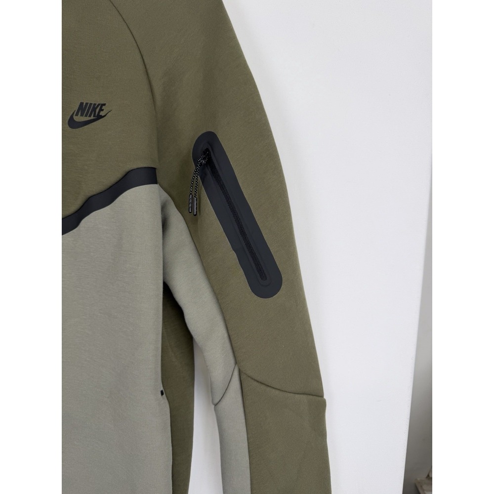 Nike Jacket Mens mediumGreen Tech Fleece Hooded Full Zip Pocket - Picture 3 of 9